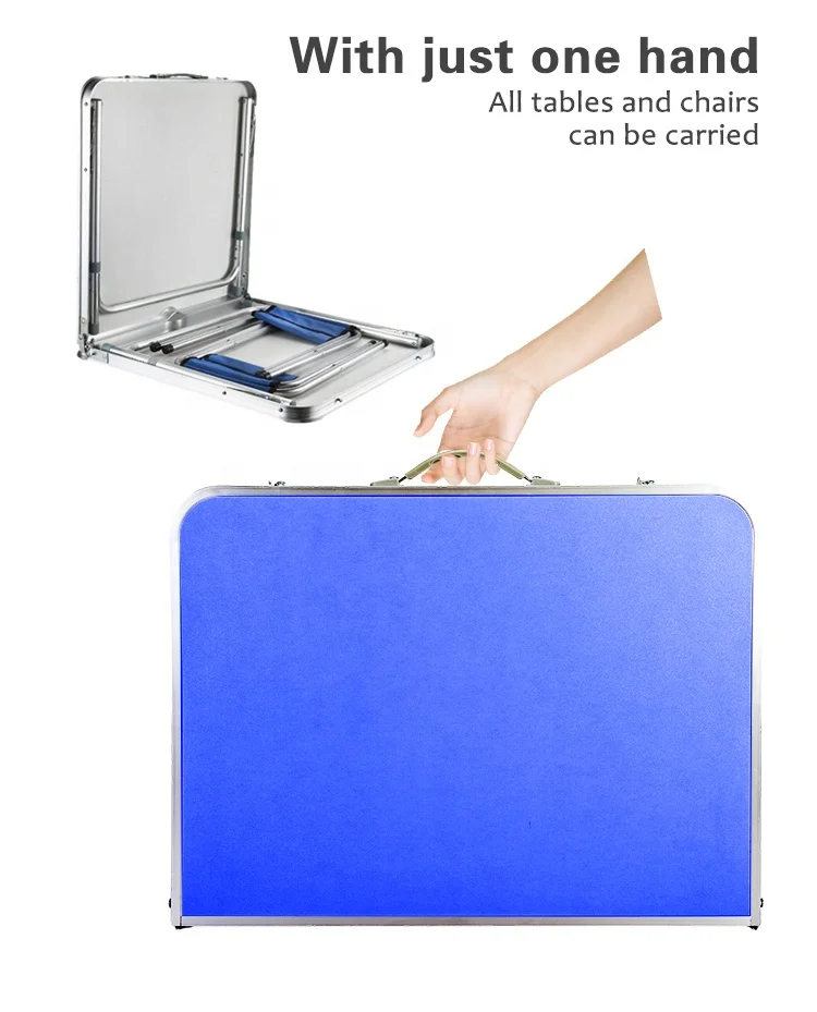 YILU Outdoor Folding Picnic Table And Chair Set Camping Table with Carrying Handle for Picnic,BBQ, Indoor & Outdoor