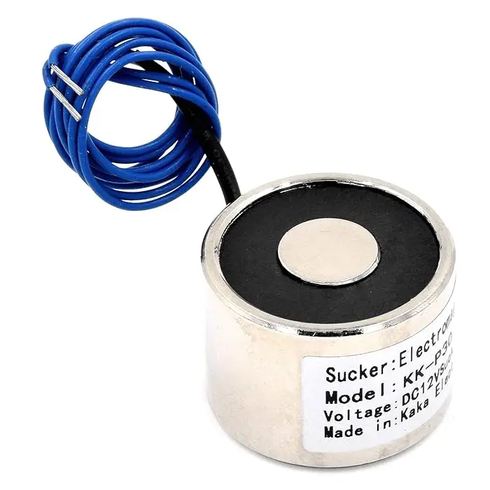 DC 12V 100N 22LB/10kg Sucker Electric Magnet Solenoid Lifting Cylinder Holding Round Electromagnet