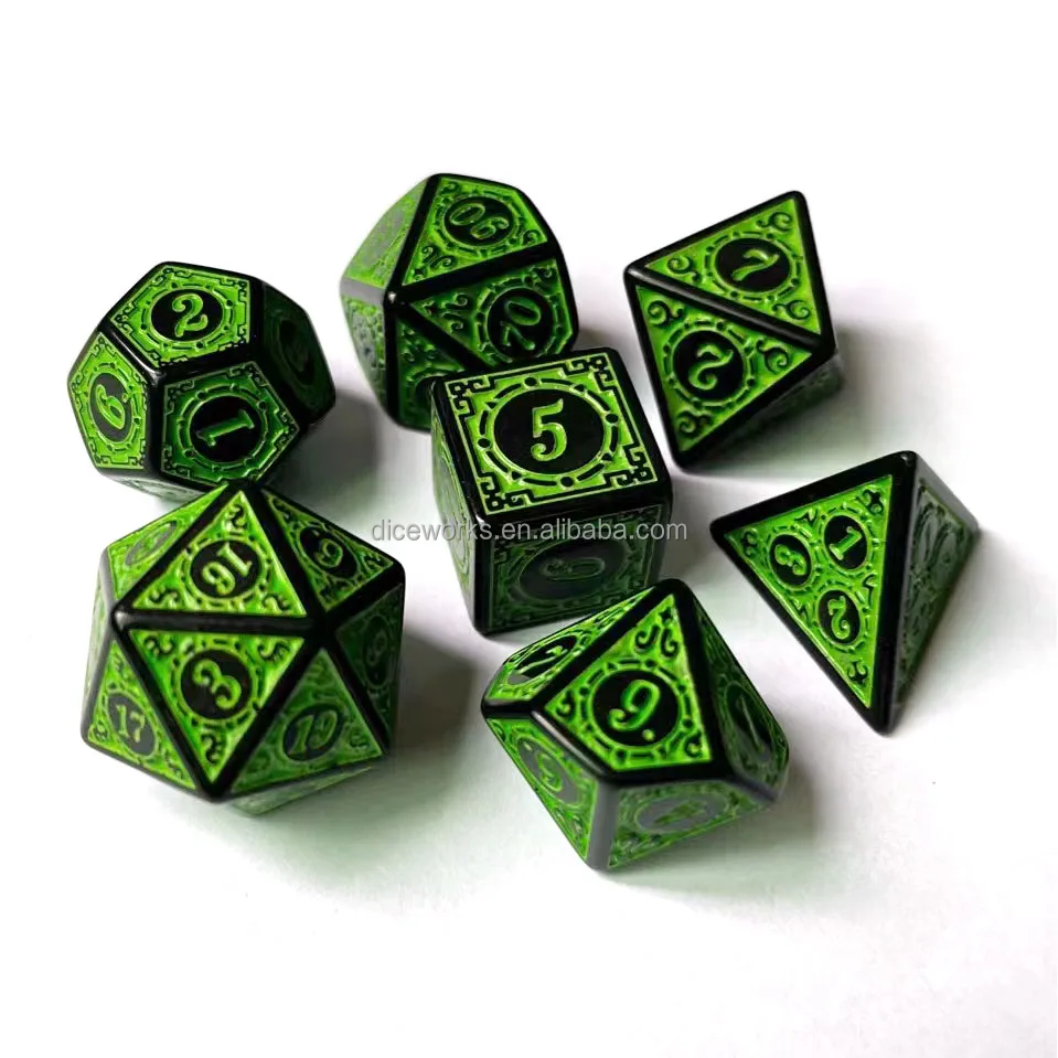 DND миниатюрные настольные игры Набор из 7 предметов игральные кости на заказ RPG акриловые