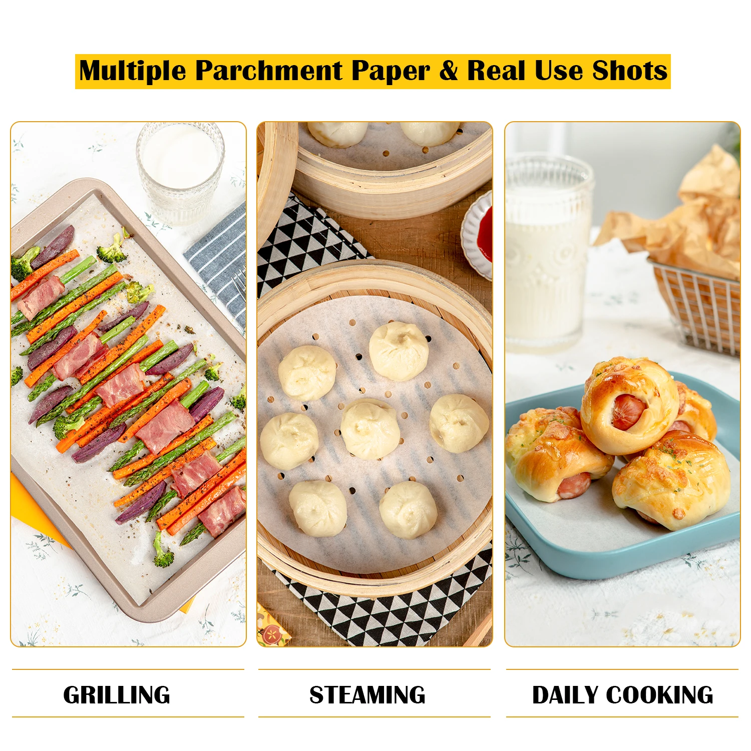 
new products high temperature baking parchment paper customized reusable baking dishes paper sheet or roll for sale 