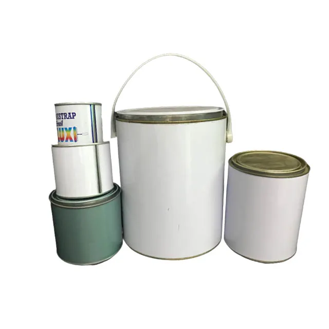4L Tin Tinplate Paint Buckets With Lid handle Gallon Paint Can