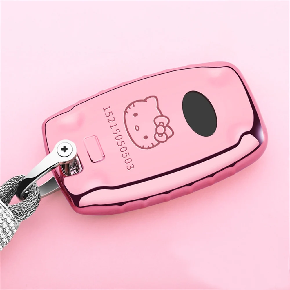 MUSUHA Car key fob cover Soft TPU Car Key Case Shell For KIA Carens K3S K4 K5 Car key Cover Case Smart Remote Key Case Shell