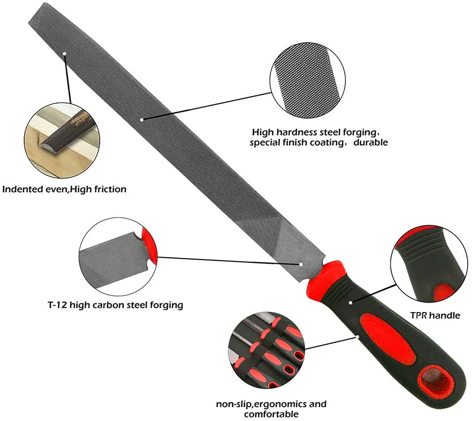 
16Pcs T12 Drop Forged Alloy Steel File Set for Wood Metal 