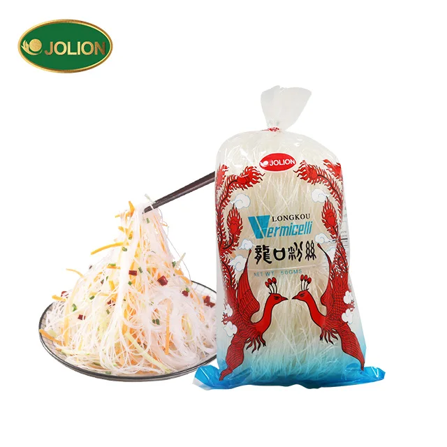 JOLION Factory Supply Halal Kosher OEM Glass noodle 50g Mung Bean korean transparent dry rice vermicelli