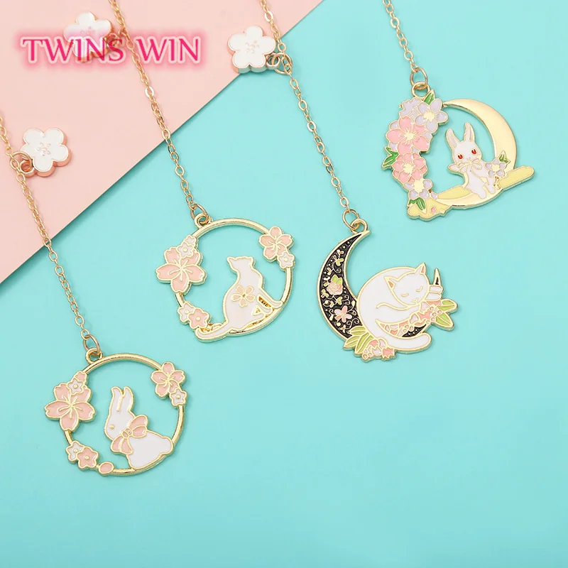 Cute Pet rabbit Alloy Bookmark Creative Metal Bookmark Small Fresh Student Bookclip Page Divider  831