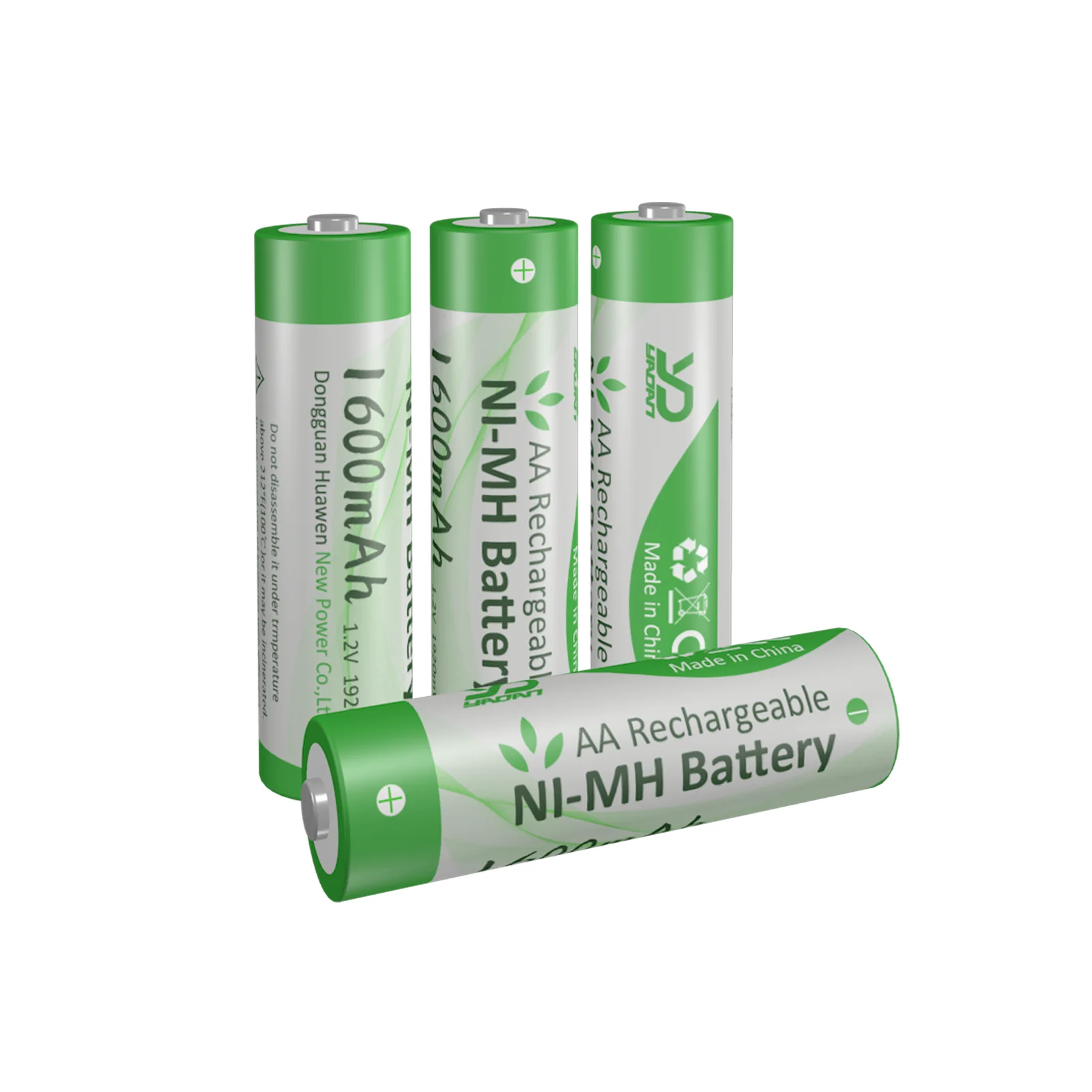 Rechargeable AA Batteries 1.2V 1600mAh Rechargeable Ni-Mh Battery For Speaker White LED Strips