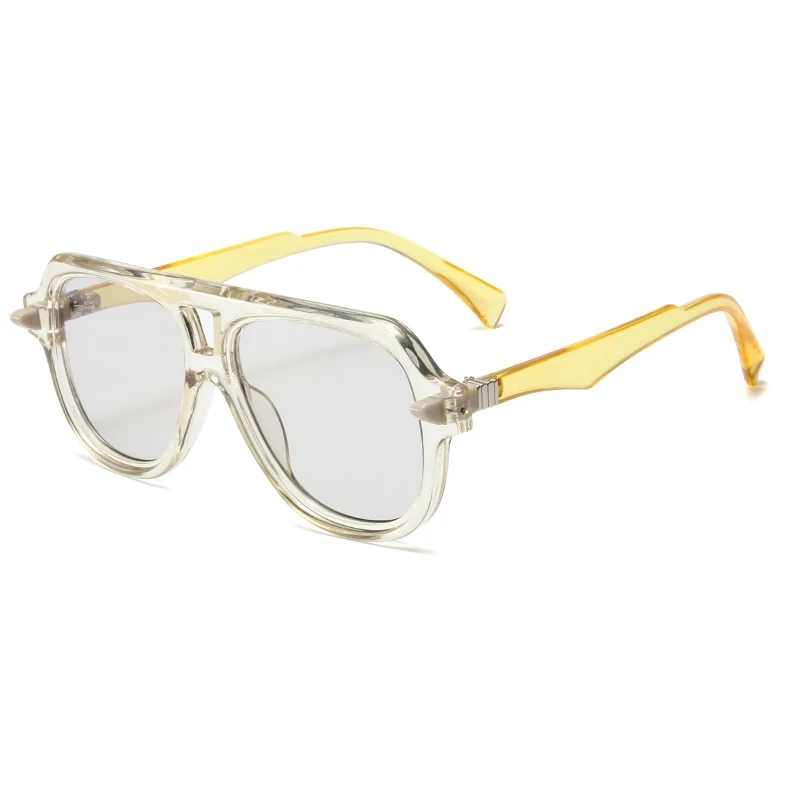 Stylish Large Frame  Retro Vogue Party Flat Top pilot Sunglasses Fashion Men And Women Sunglasses