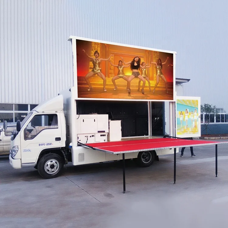 P8 Van Vehicle Advertising Led Outdoor Used Led Billboard Waterproof Display Screen Digital Mobile Billboard Truck For Sale