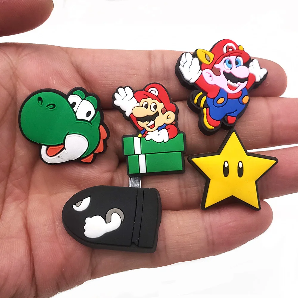 Crocodile Charms Manufacturer Mario Brothers Crocodile Kids Shoes Decoration Pvc Shoes Decoration Charms