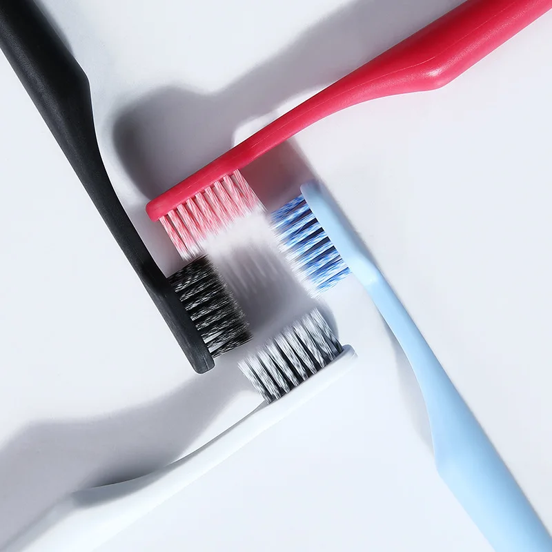 Wholesale lovely Design single pack adult household wide head sensitive gums motel Inn Spiral fine soft bristle toothbrush