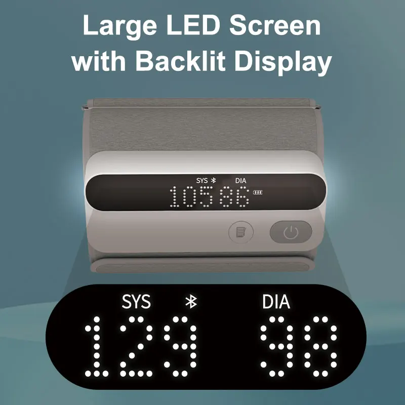 Smart Blood Pressure Machine Medidor De Presion Arterial Sphygmomanometer Arm Rechargeable Smart Arm Blood Pressure Monitor