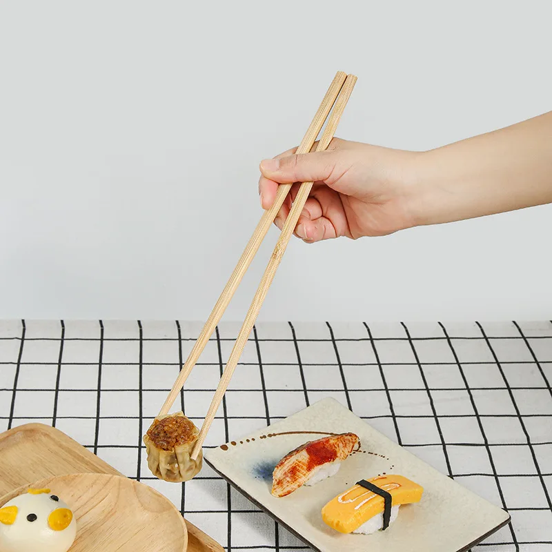 Estick Chinese With Unique Print, Reusable Chopstick for Sushi Rice Noodles, Tableware Washable Natural Bamboo Chopsticks