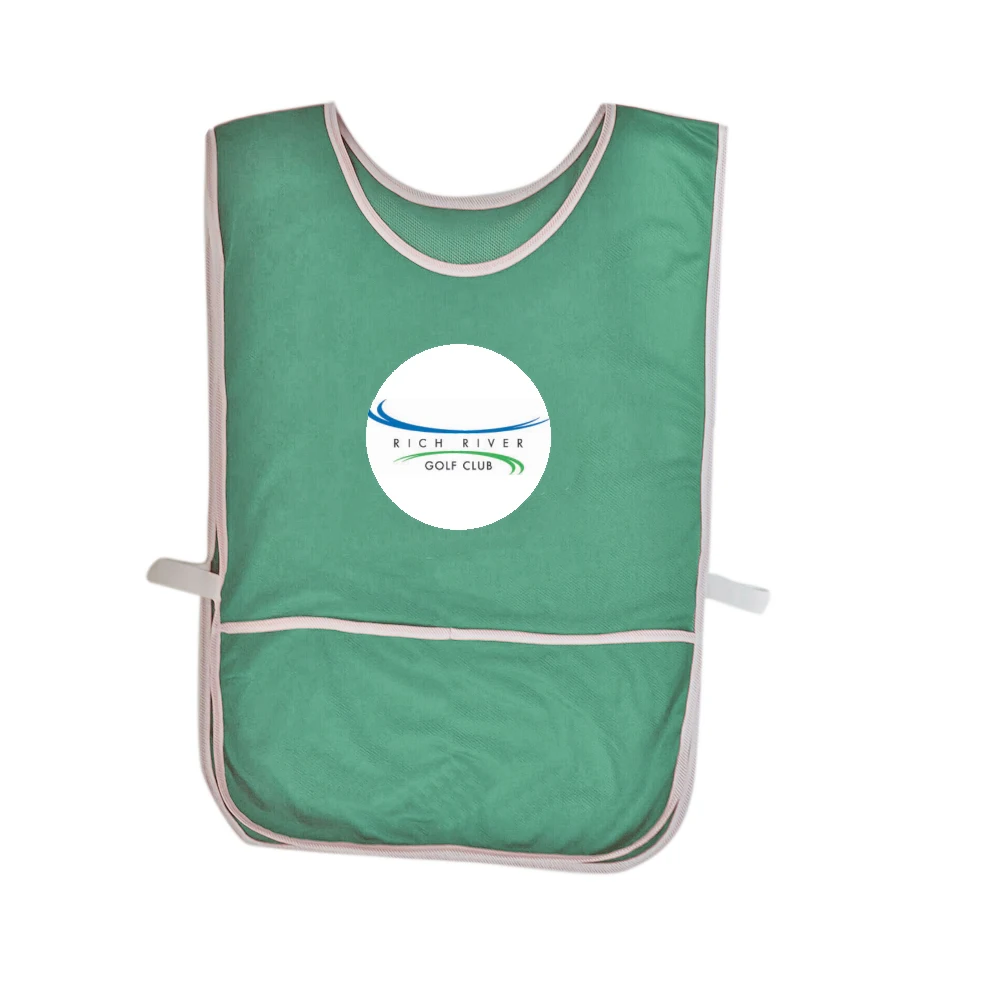 Mesh Material Sleeveless Golf Caddie Bib with Breathable Logo for Cleaning Club Events Printed Logo Golf Caddy Apron IVA-C-G-36