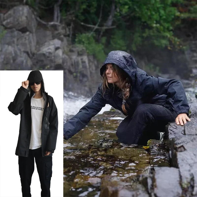 manufacturer custom LOGO color performance breathable athletic casual full waterproof zip lightweight golf rain jacke