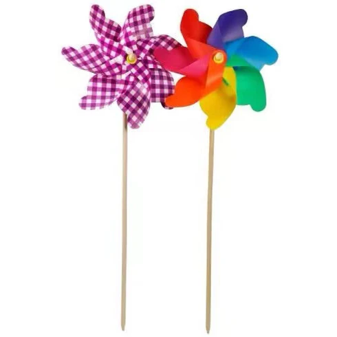 Factory Wholesale High Quality Custom Printed Kids Toys Colourful Garden Windmill Outdoor Decoration