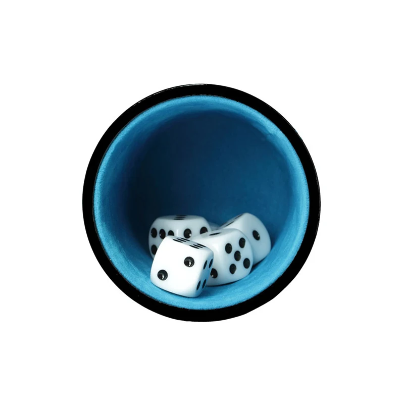 Factory Dice Cup Promotional Gift for KTV,Bar,Party Game Customized Logo PU/Vegan Leather Toy Cup Shaker with Dice Cup Tray Set