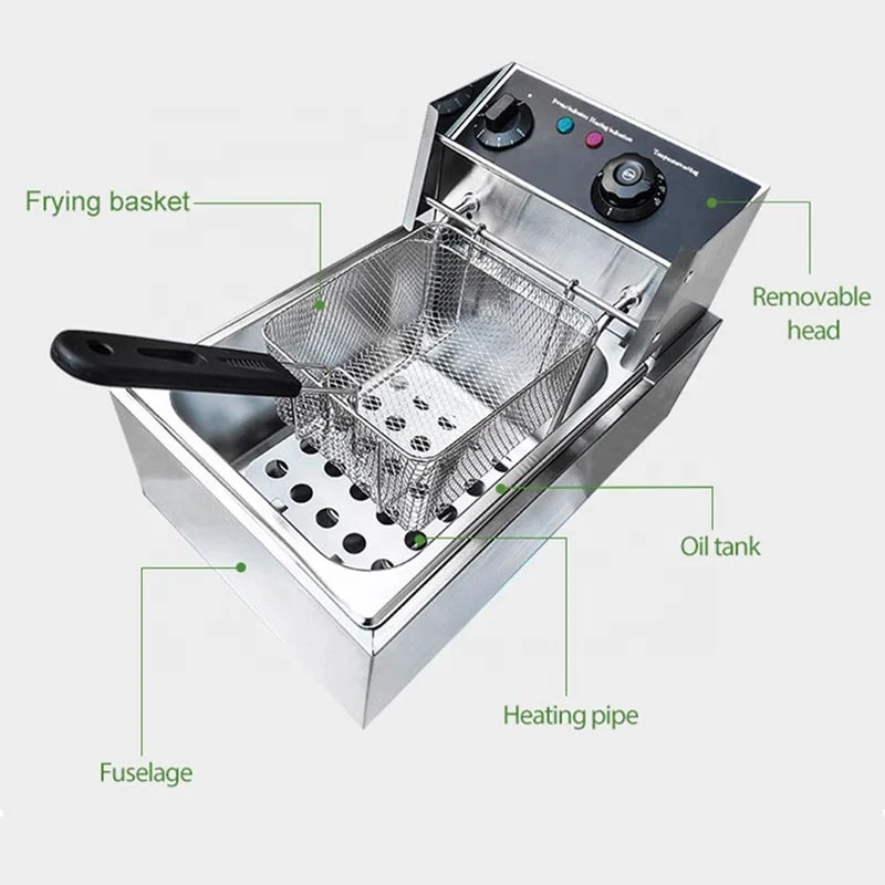 Dip Pommes Commercial Restaurant Funnel Cake Chicken Wing Fryer Air Machine Single Fish and Chip for Cooking