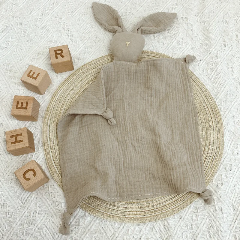 Ins Hot Baby Rabbit Comfort Towel Animal Doll Bonnie Rabbit Comfort Swaddle Blanket for Newborns