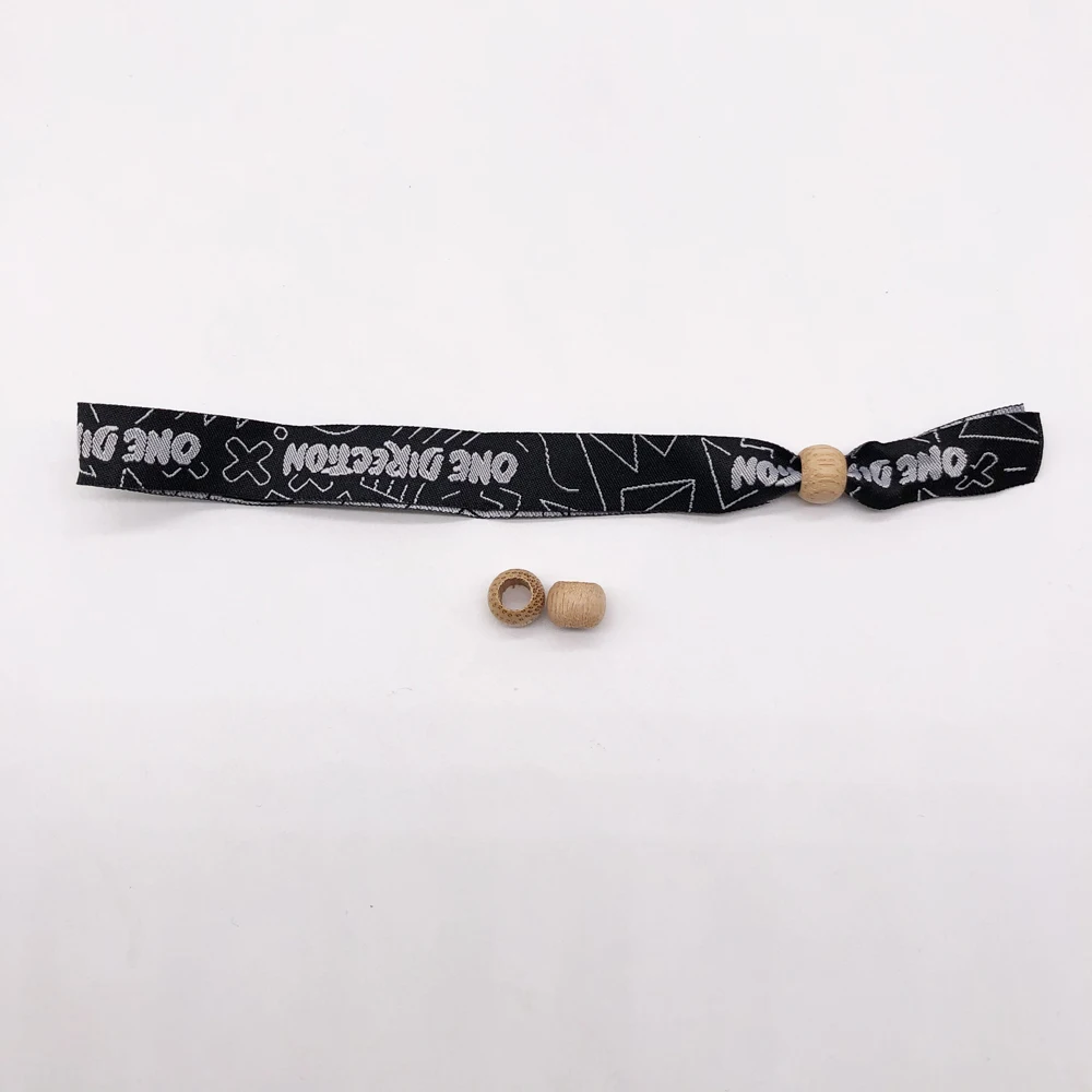 Недорогие тканевые браслеты на заказ для праздников с бамбуковой многоразовой застежкой