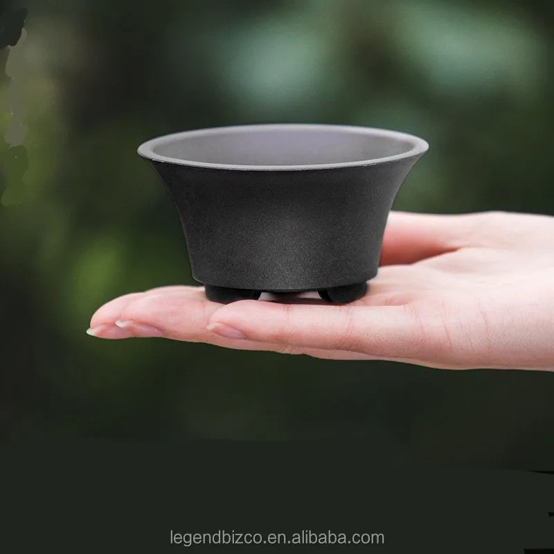 Dia.13.8cm H.6.9cm plastic classical round bonsai pot succulent planter plastic cactus pot
