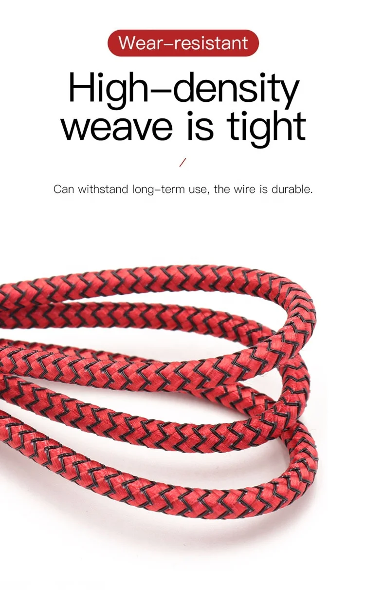 Clearance stock lots New braided nylon metal shell 1M OEM micro USB cable data cable for mobile phone Android smartphone will