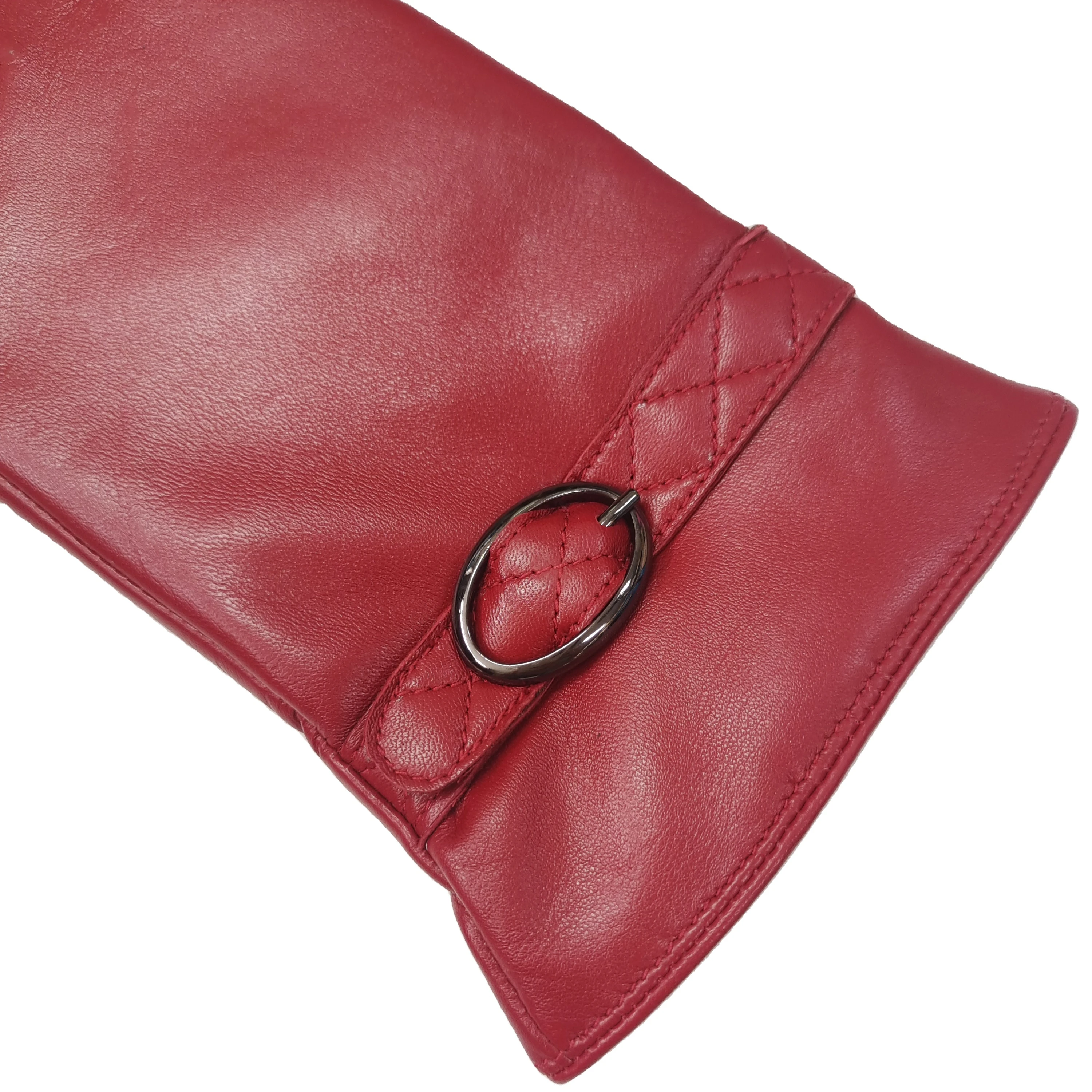 Big Brand OEM High Quality Fashion Colorful Genuine Lamb Skin Leather Ladies Dress Gloves Embroidery Leather Belt and Buckle