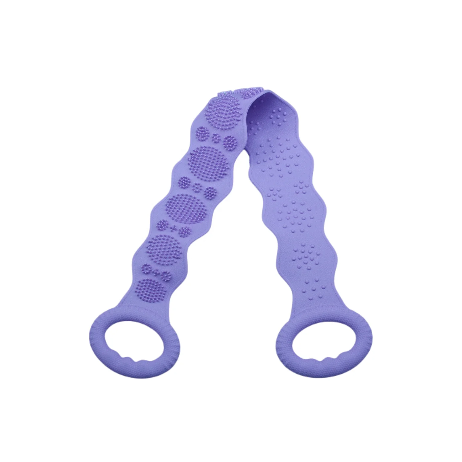 Customised Silicone Bath Scrub Towel Back Wash Scrub Novelty Back Brush Belt Easy To Clean Suitable For Shower
