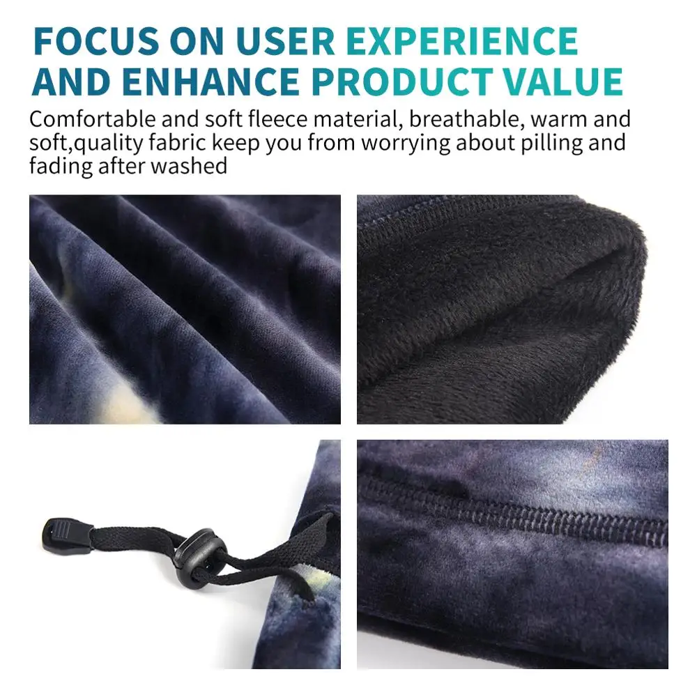 YIPINU Bandana Cycling Head Scarf Printing Seamless Bandana Neck Warmer Neck