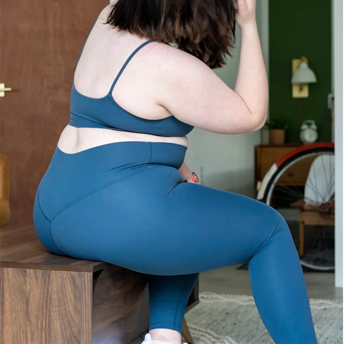 220gsm Women Plus Size Yoga Active camisole Sports Bra Top And High Rise No Front Seam Leggings Two Piece Set