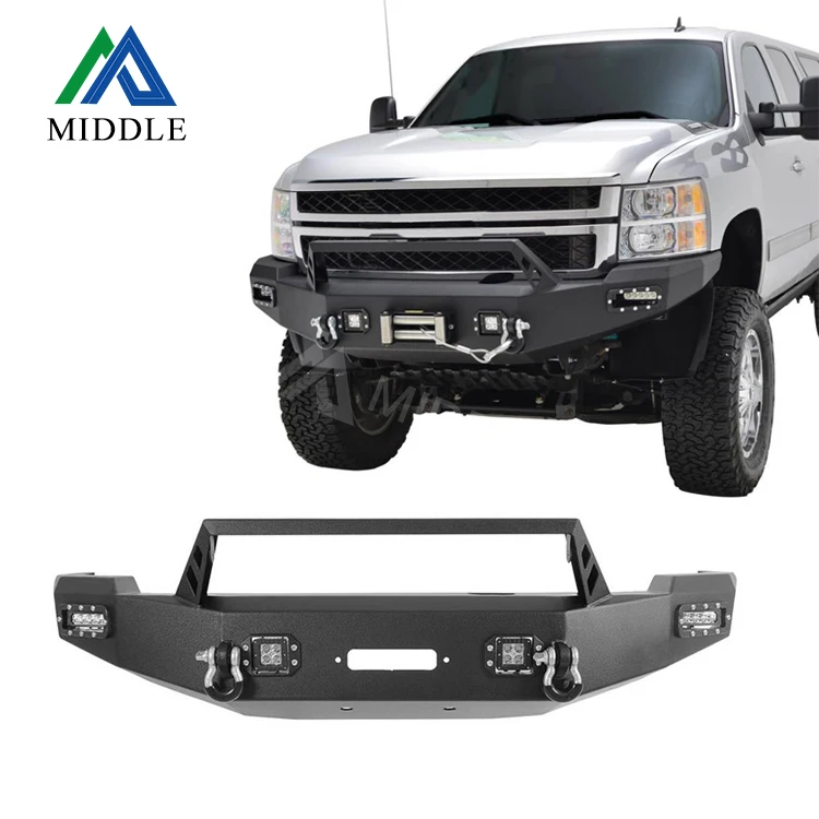 Factory Supply Hot Sell American Truck Stainless Steel Super Duty Front Bumper Bull Bar For For 2011-2014 CHEVY SILVERADO 2500