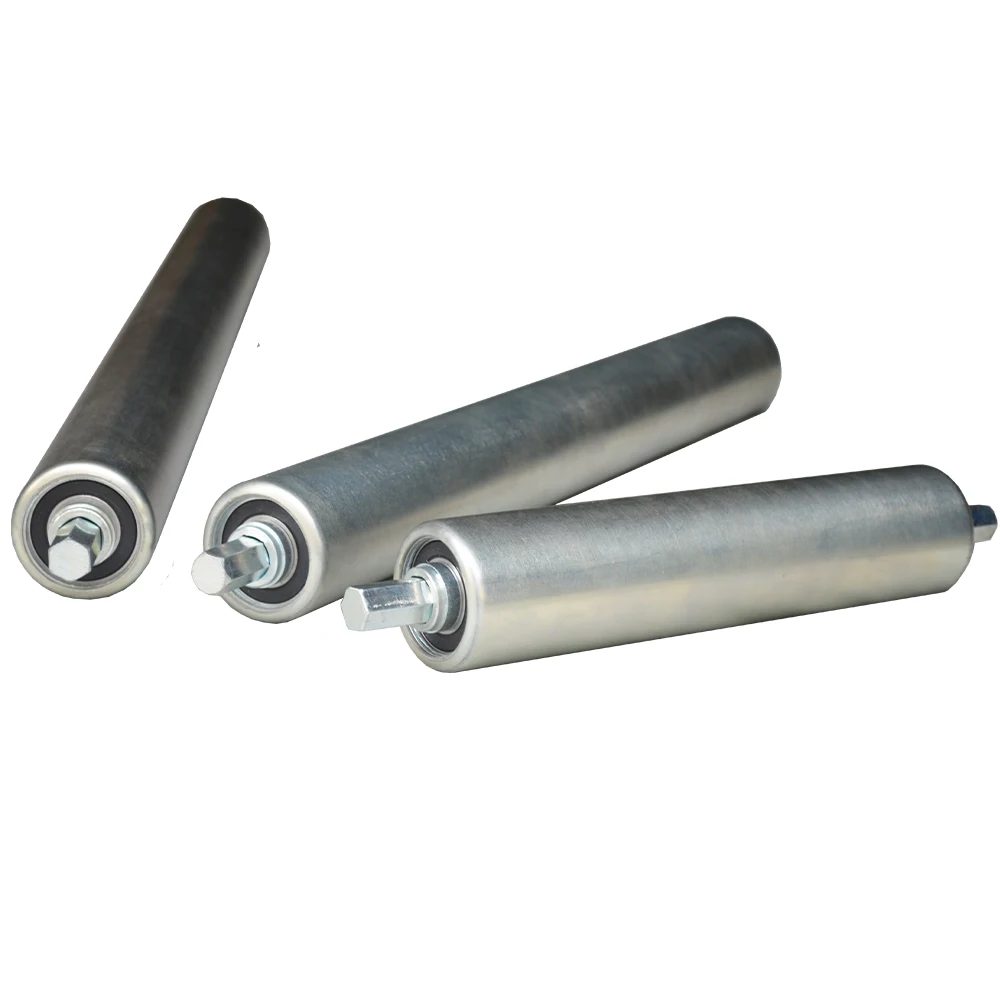 Gravity roller  Heavy Duty Spring Loaded Hexagonal Axis Steel Roller