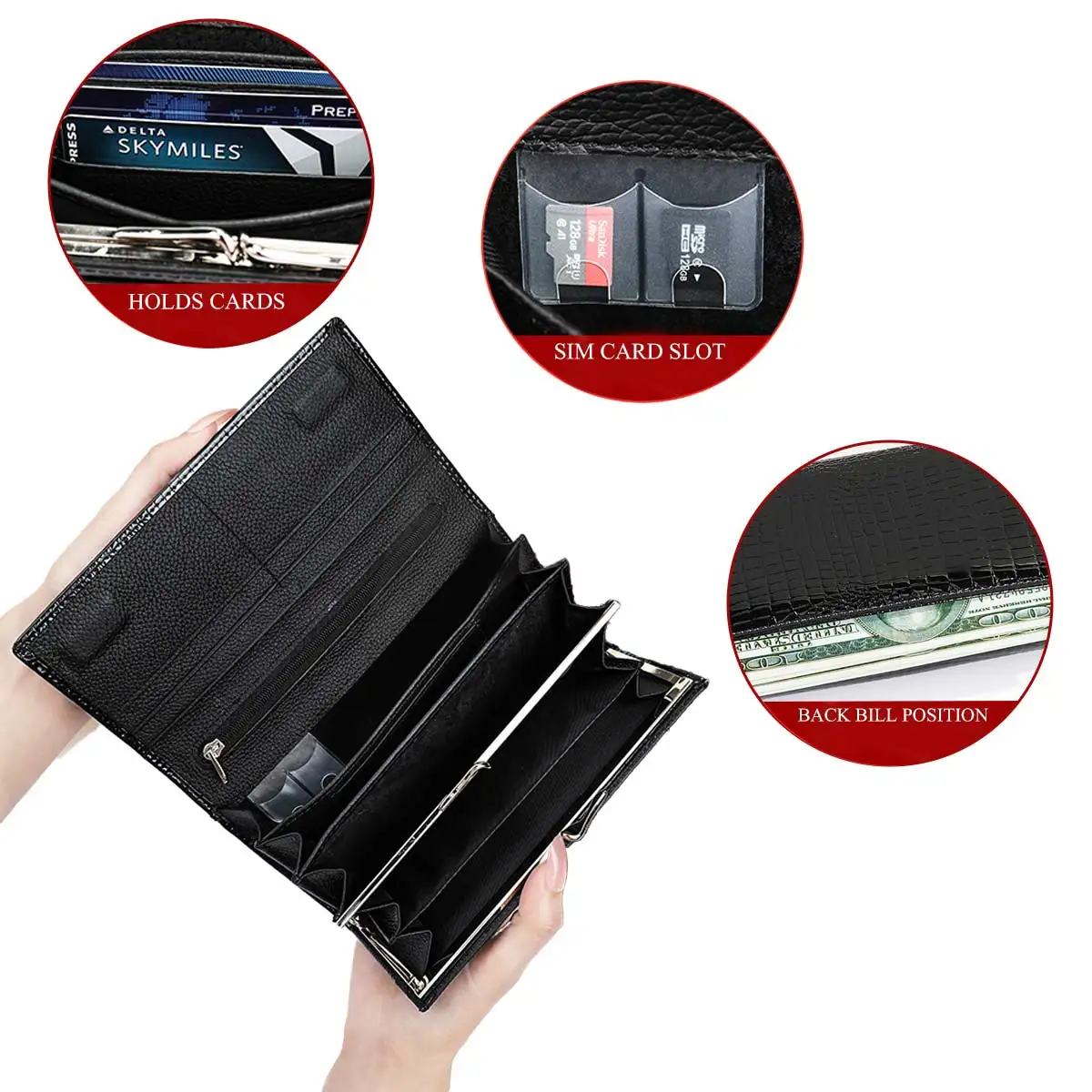 Мужской кожаный бумажник