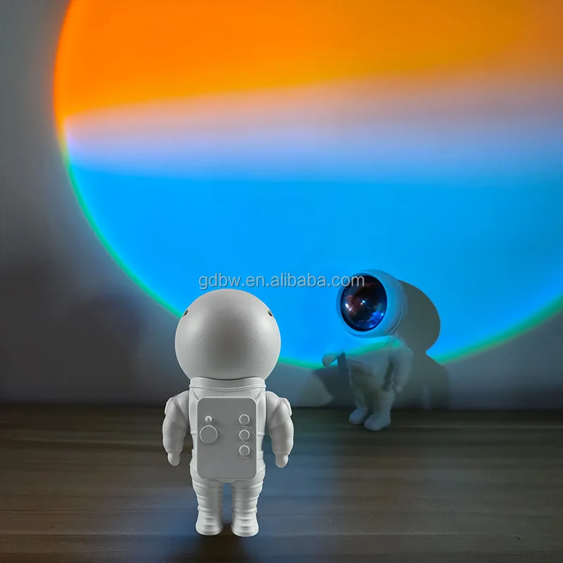 Astronaut Mini Spaceman Colorful Sunset Light Night Light Projection Atmosphere Sunset Light For Kids