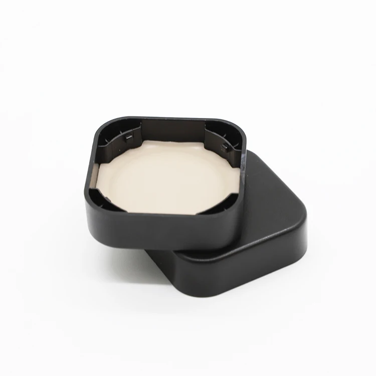 plastic child resistant square matte black lid for 5ml 9ml glass childproof square black concentrate jar