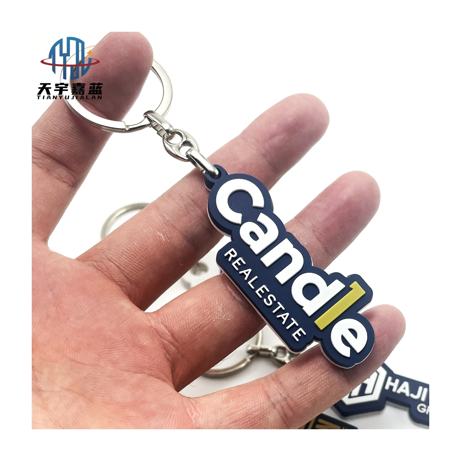 Tianyu Custom 2D Soft Pvc Logo Keychains Make Rubber Key Chain With Your Logo And Brand