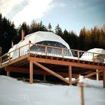 Luxury Yurt Connected Camping Tree Cabin Dome House Family Party Geometric Dome Tent Promotion Tent For Camping