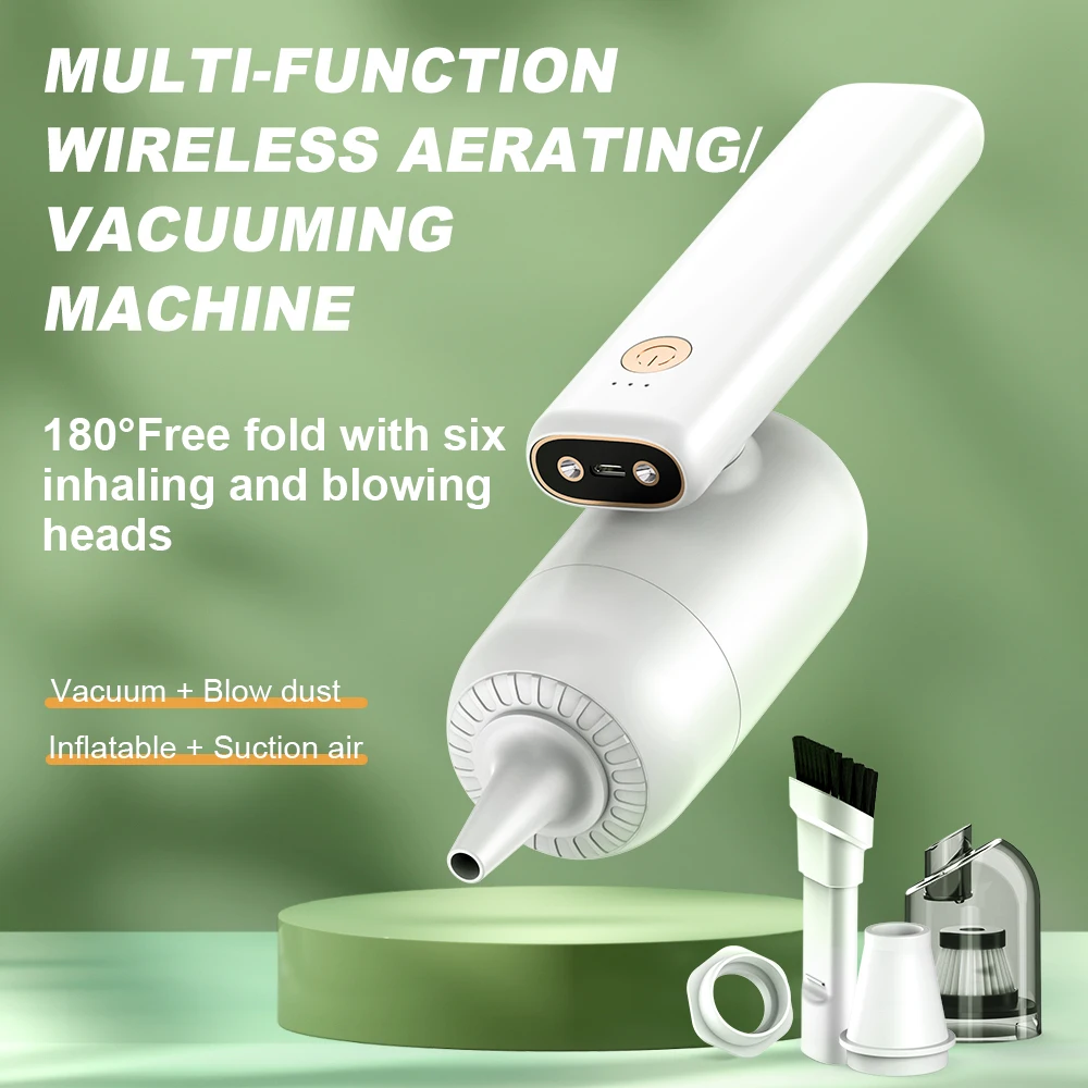 2023 new products Portable Rechargeable Air Blower Gun Cordless Computer electric air duster Air Blower and Vacuum with Light