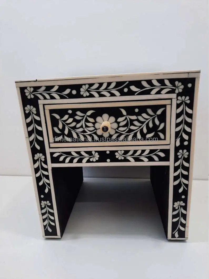 Bone Inlay Drawer Home Furniture Living Room Cabinets Storage Wooden Cabinet and Large Size and Bone Inlay White Color