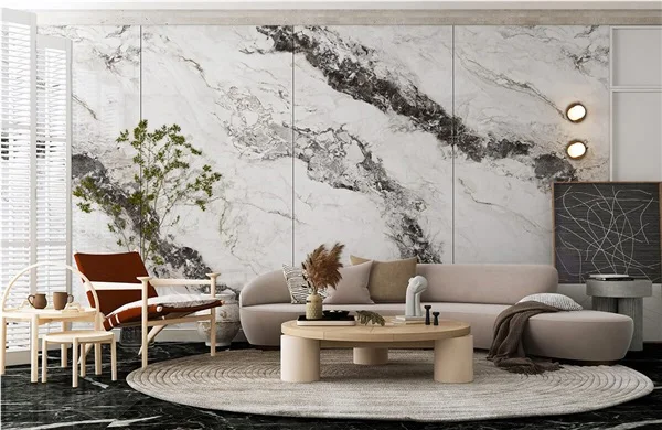 Big White Marble Slabs Sintered Stone Porcelain Slab