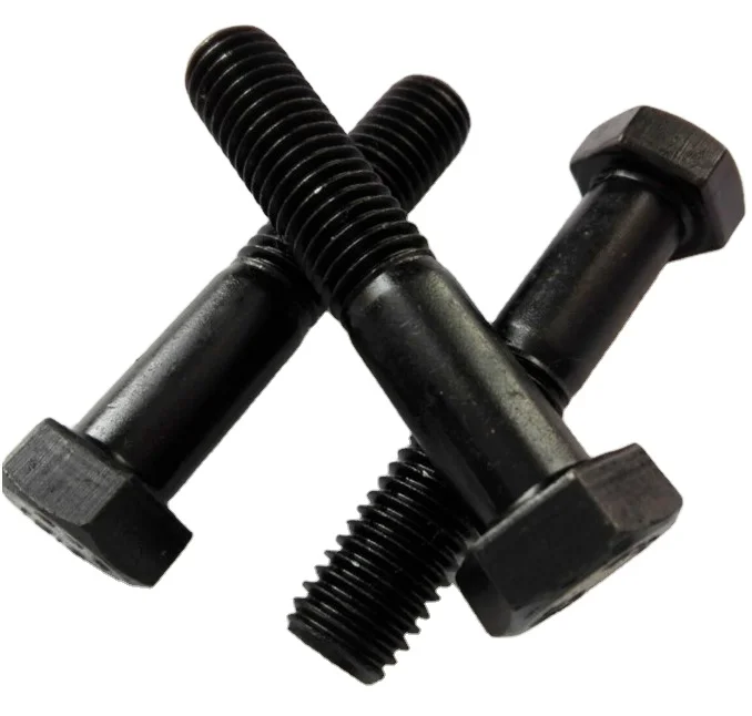 China factory DIN933 DIN931 Galvanized Black hex head steel bolt Grade 8.8 10.9 12.9