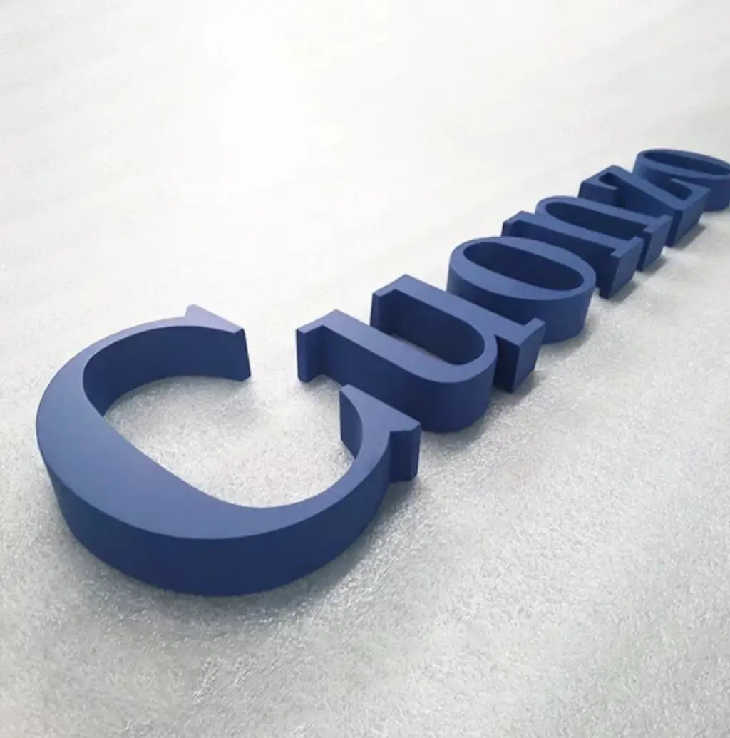 Customized Stainless Steel Channel Letter Sign 3D Metal Name For Company School Restertuant