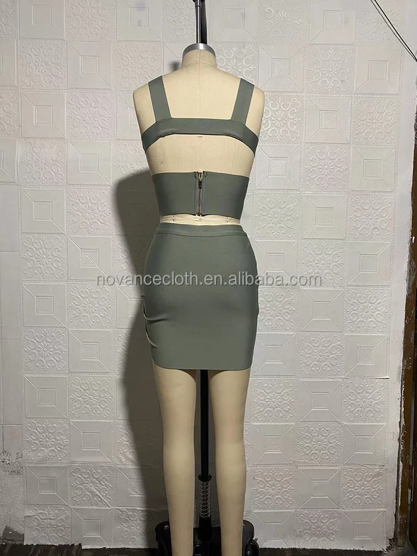 Novance Ropa De Mujer 2022 2 Piece Set Hollow Out Prom Dresses 2022 Evening Gown Sexy Special Design Workout Clothing For Women