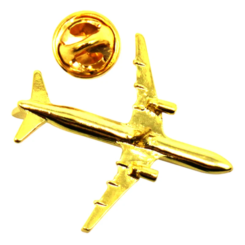 Zhongshan Factory Price Lapel Pin Zinc Alloy Die Cast Airline Shape Silk Pins Custom Badge Airline Pilot Wings Pin