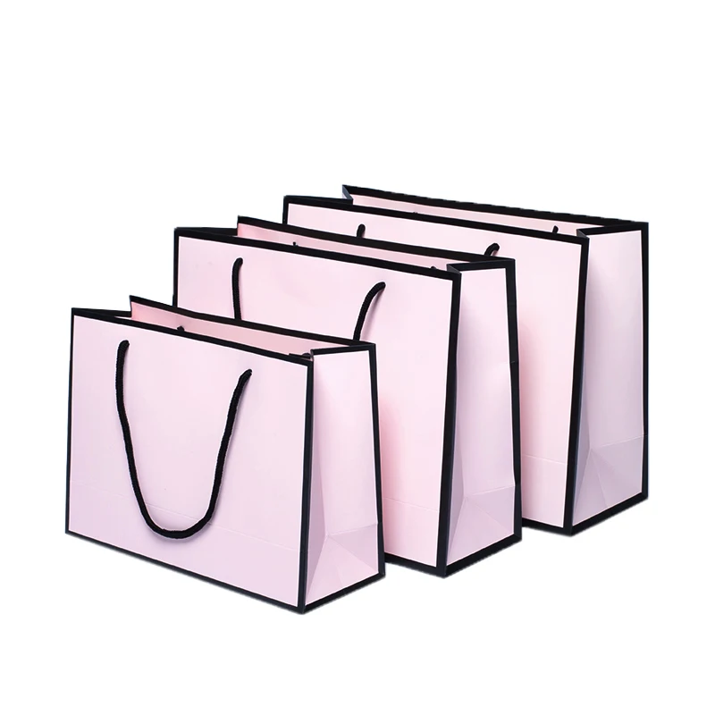 Custom Logo Paper Shopping Bags Fashion Handbag for Clothes Cosmetics
