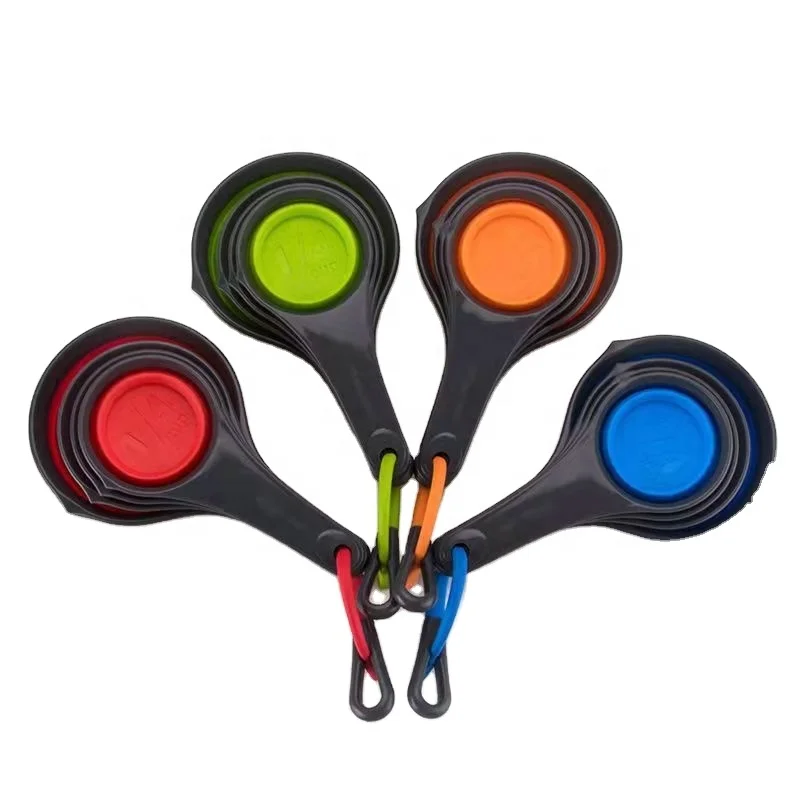 Silicone Folding Measuring Cup Measuring Spoon Baking Tool Weighing Spoon
