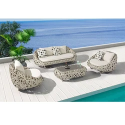 Couture Jardin Curl Rattan Sofa Sets Outdoor Garden Furniture,Sofa Outdoor