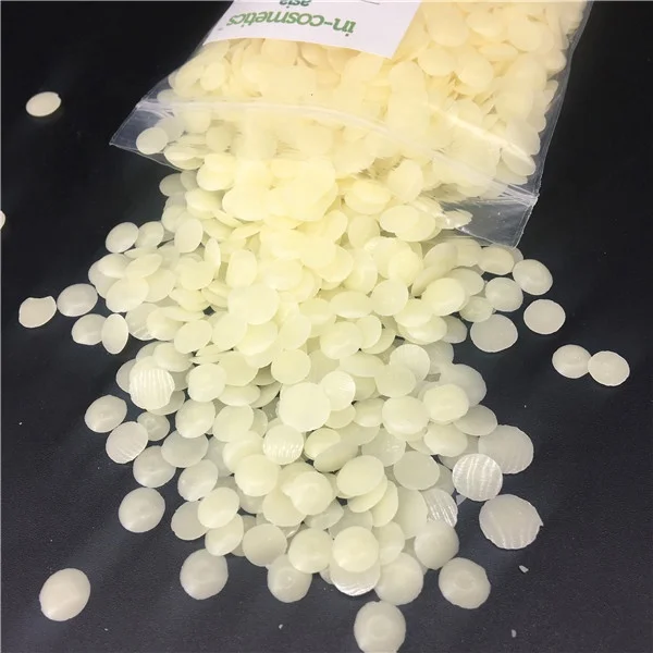 Highly Refined Cosmetic Grade Natural Rice Bran Wax (RBW) Pastilles