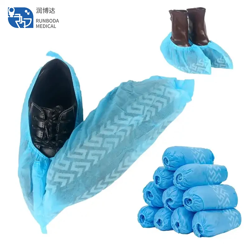 white disposable shoe cover disposable boot shoe cover disposable anti slip shoe cover