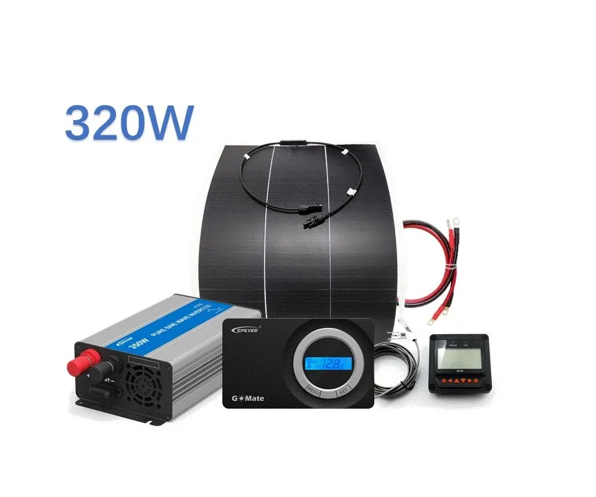 Solar Off Grid System 320W Solar System Caravan for Boat Marine Camping Car Tiny house