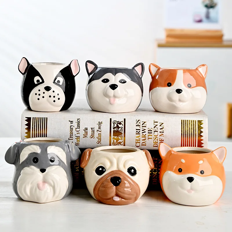 Home Garden Ornaments Mini Potted Plants Creative Animal Shape Pottery Planter Multi Colour Ceramic Cute Owl Flower Pot